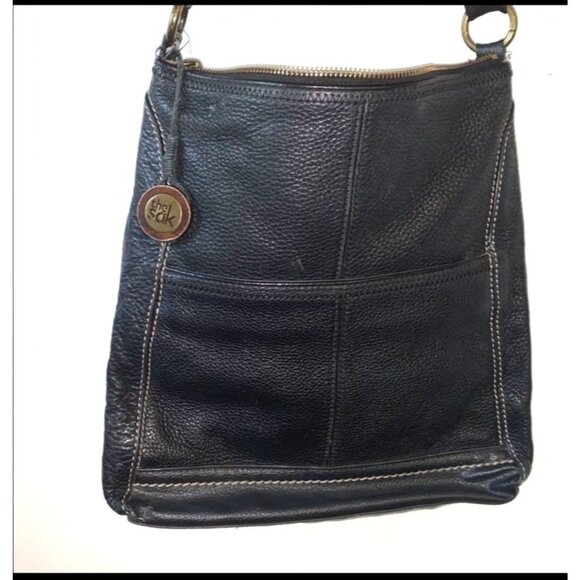 The Sak Black Leather Crossbody Bag - Picture 1 of 11
